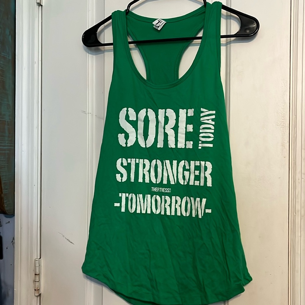 Next Level size Medium green workout top. LIKE NEW